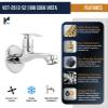 Kamal Brass Bib Cock Vista Tap with Wall Flange  Pack of 2 | Chrome Finish | Solid Brass Body | for Bathroom, Wash Basin, Utility Use | 3-Year Warranty view 4