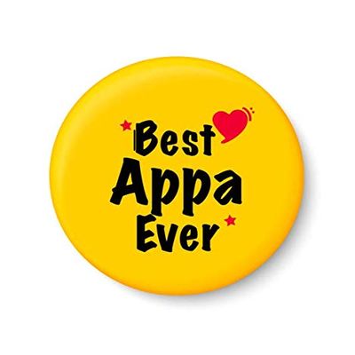 PEACOCKRIDE Best Appa Ever I Best DAD I I My DAD I Fridge Magnet (Metal, Multicolour, 75mm)