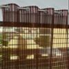 HOME UTSAV 2 Piece Sheer Strip Premium Tissue Net Polyester Curtains for Door 7 Feet, Brown view 1