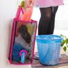 The Creative india Plastic Bag Holder,Hanging Storage Mesh Garbage Dispensers Folding Trash Bags Holder Organizer Recycling Shopping Pocket Hanging Containers for Kitchen Bathroom Office view 2