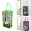 The Creative india Plastic Bag Holder,Hanging Storage Mesh Garbage Dispensers Folding Trash Bags Holder Organizer Recycling Shopping Pocket Hanging Containers for Kitchen Bathroom Office view 3