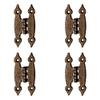 Adonai Hardware Abib Antique Iron H Cabinet Hinge- Rust Living Finish (Supplied as 4 Pieces per Pack) view 1