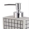 TOTO DEALS Premium Rectangle Checks Shape Marble Liquid Soap Dispenser (1 Piece) (Material: Stone, Capacity: 350ml) view 3