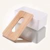 SVK Dream 1pc Square Shape Wooden Cover Plastic Tissue Box Holder | Paper Napkin Holder Case | Tissue Holder Dispenser Organizer for Car Decor Home Room Hotel view 2