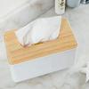 SVK Dream 1pc Square Shape Wooden Cover Plastic Tissue Box Holder | Paper Napkin Holder Case | Tissue Holder Dispenser Organizer for Car Decor Home Room Hotel view 4