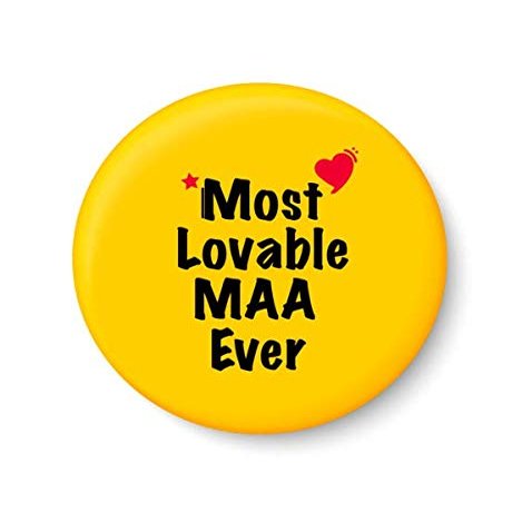PEACOCKRIDE Most Lovable MAA Ever I Fridge Magnet (Metal, Multicolour, 75mm)