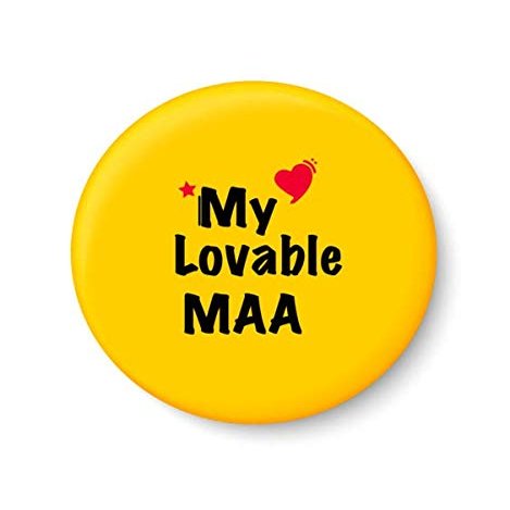 PEACOCKRIDE Love My Lovable MAA I Fridge Magnet (Metal, Multicolour, 75mm)