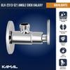 Kamal Brass Angle Cock with Wall Flange - Galaxy | Chrome Finish | German Technology Aerator | Silver (Pack of 2) view 2