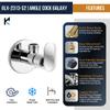 Kamal Brass Angle Cock with Wall Flange - Galaxy | Chrome Finish | German Technology Aerator | Silver (Pack of 2) view 3
