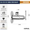 Kamal Brass Angle Cock with Wall Flange - Galaxy | Chrome Finish | German Technology Aerator | Silver (Pack of 2) view 4