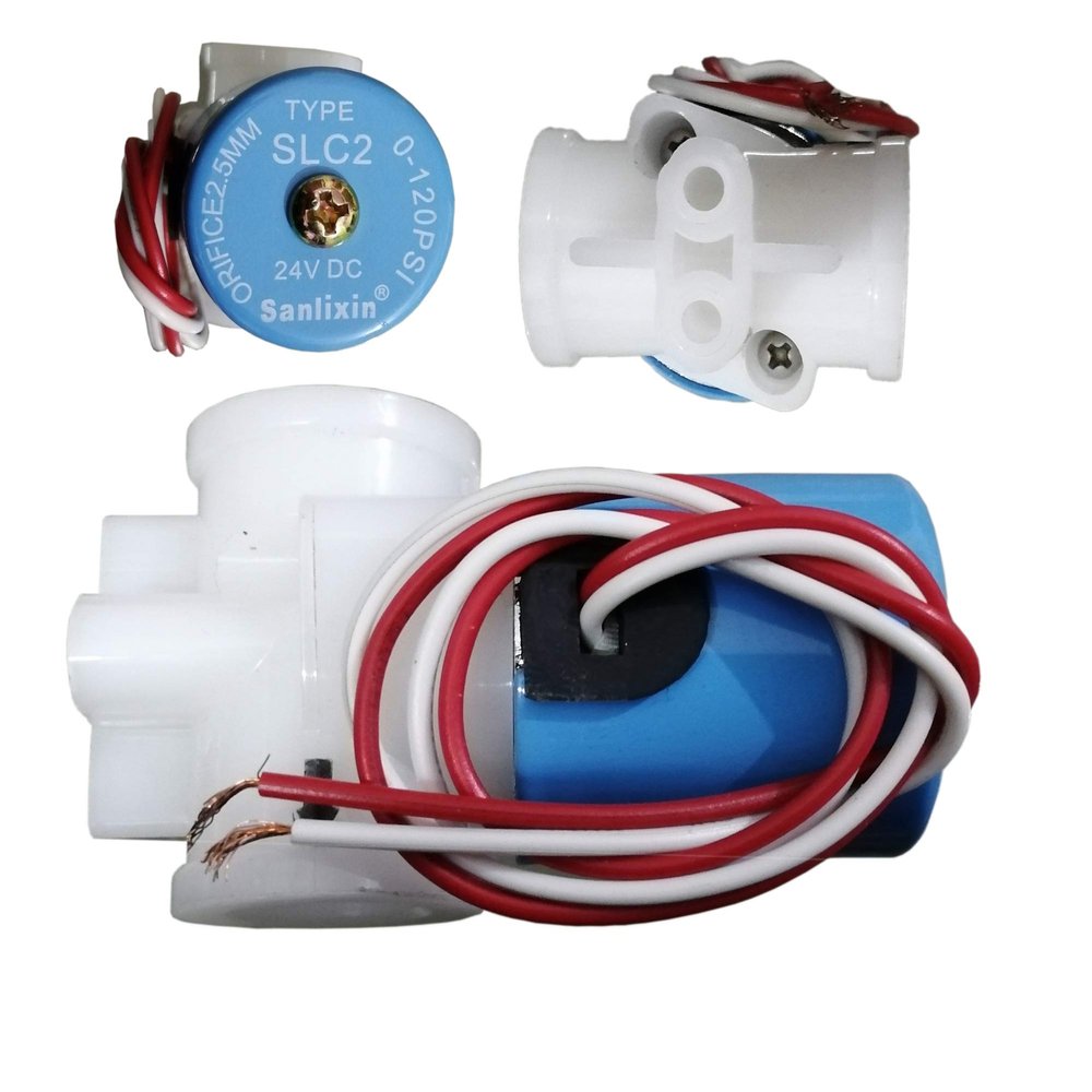 KNL SLX or SLC or Sanlixin Solenoid Valve SV 24 volts with two connectors compatible with all RO/NF domestic water purifiers
