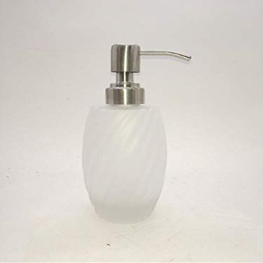 TOTO DEALS Spiral Fog Glass Liquid Soap Dispenser (350 ml, Transparent)