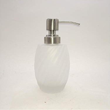TOTO DEALS Spiral Fog Glass Liquid Soap Dispenser (350 ml, Transparent)