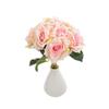 Fourwalls Beautiful Decorative Artificial Rose Flower Bouquet for Home dcor (26 cm Tall, 10 Flower Stems, White/Pink) view 2