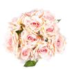 Fourwalls Beautiful Decorative Artificial Rose Flower Bouquet for Home dcor (26 cm Tall, 10 Flower Stems, White/Pink) view 4