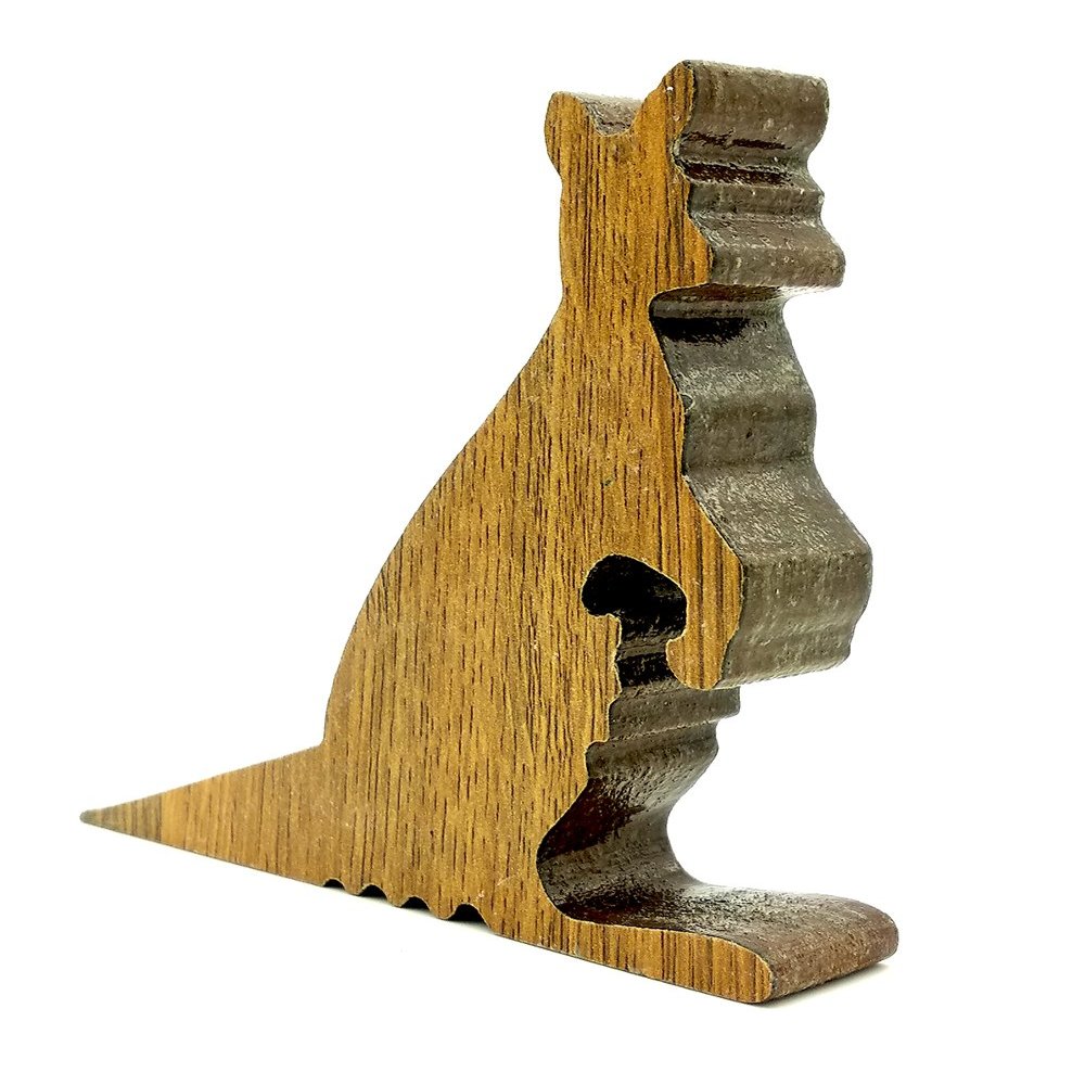 VAH New Kangaroo Design Small Non-Slip Wooden Door Stoppers - to Stop Or Jam The Doors
