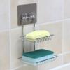 Swadhin Wall Mount Self-Adhesive Stainless Steel Waterproof Kitchen Bathroom Double-Layer Soap Dish Holder, Soap Dish Holder view 2