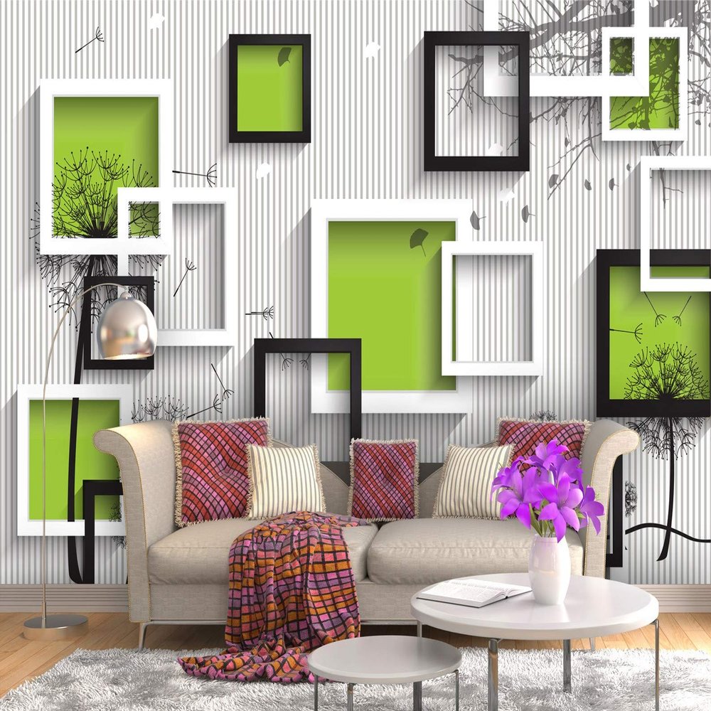 999Store 3D Print Latest Door Living Room Bed Room Home Hall Wall 3d wallpaper for walls wallpaper for walls bedrooms for Full Abstract Pattern wallpaper for walls ( Vinyl Self Adhesive 48X36 Inches ) NonW430129