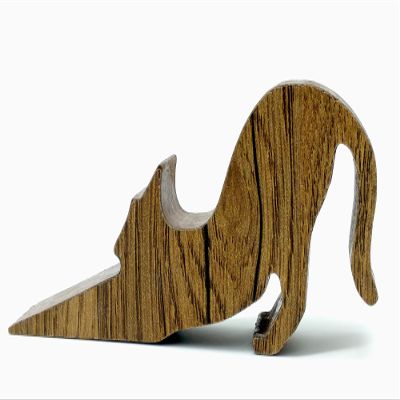VAH New Cat Design Small Non-Slip Wooden Door Stoppers - to Stop Or Jam The Doors