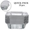 Freshee Aluminium Foil Container with Lid Silver Disposable Foil Container 450 ml Foil Container for Food Packing Baking- Pack of 4, 25 pcs Each Pack view 4
