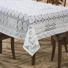 Chander Pure Cotton Design 6 Seater Center/Dinning Table Cover.(60x90,White) view 4