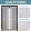 FRESH FROM LOOM Sheer Curtains 9 Feet Long Door and Window | Net Curtain | Semi Transparent Tissue Screens Parda | Eyelet Ring Parde (4 x 9 feet, White, 1pc Only) view 3