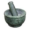 GUNEE Green Rajasthan Marble Imam Dasta, Mortar and Pestle Set, Ohkli Musal, Kharal Best for Ginger, Garlic and Whole Spices Crushing -Diameter 4 inch, Height 2.5 inch view 1