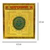Takshila Gems Mahamrityunjay Yantra 4.5x4.5 cm Gold Polished Blessed and Energized Yantra view 2