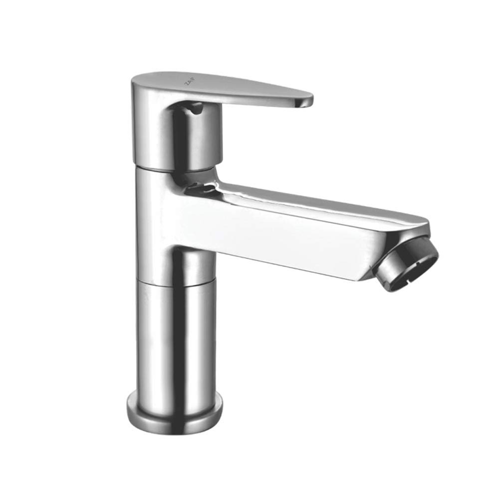 Zap Brezza Pillar Cock | Premium Brass Wash Basin Tap for Hot OR Cold Water | Elegant Chrome Finish | Modern Tall Design | Smooth Foam Flow
