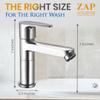 Zap Brezza Pillar Cock | Premium Brass Wash Basin Tap for Hot OR Cold Water | Elegant Chrome Finish | Modern Tall Design | Smooth Foam Flow view 4