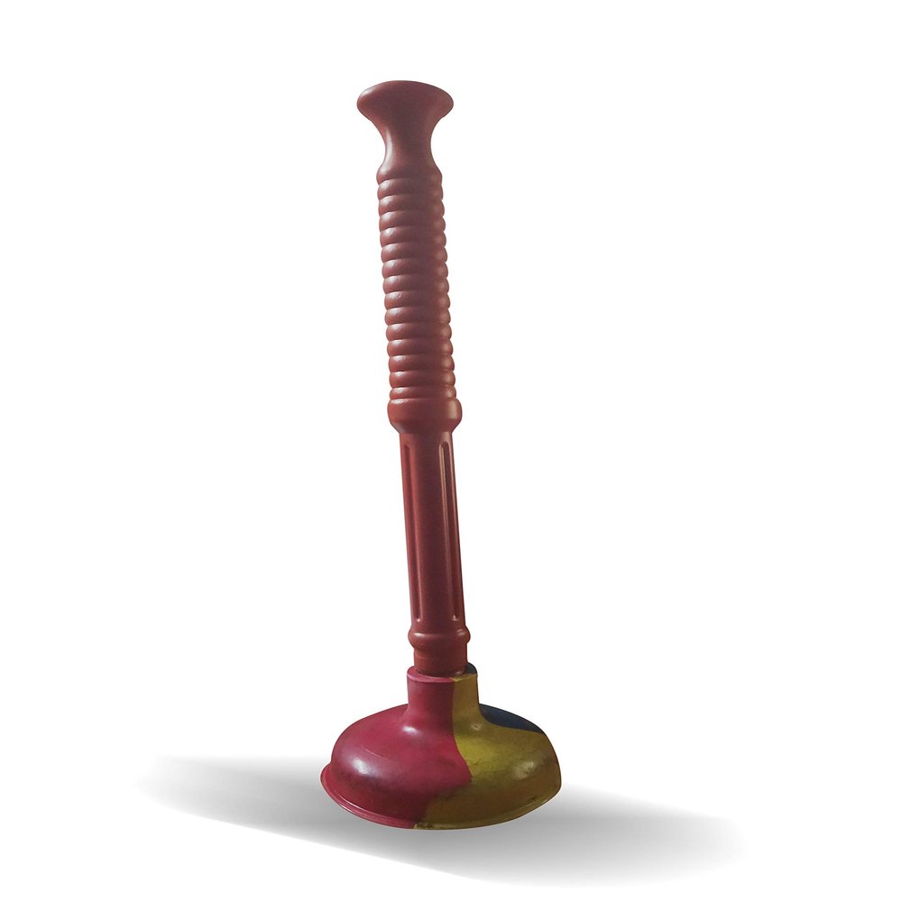 VRCT Rubber Toilet Plunger with 20-Inch Handle