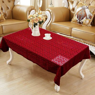 Chander Pure Cotton 6 Seater Dining Table Cover.(60x90,Maroon)