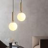 BrightLyts Aluminum Hanging Light for Kitchen Arch, Pendant Lamp for Ceiling Lights Lamp (Multi Color) (Gold and White) view 3