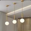 BrightLyts Aluminum Hanging Light for Kitchen Arch, Pendant Lamp for Ceiling Lights Lamp (Multi Color) (Gold and White) view 4