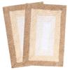 Saral Home Cotton Rectangle Anti-Skid Bath Mats | Soft & Super Absorbent Mats for Shower | Washable, Non-Slip & Quick-Drying Mats for Kitchen Bathroom | Set of 2 (Beige, 40X60 CM) view 1
