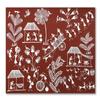 Tamatina Warli Art Canvas Painting-Scene of A Village -Tribal Art|Tribal Painting for Wall view 1