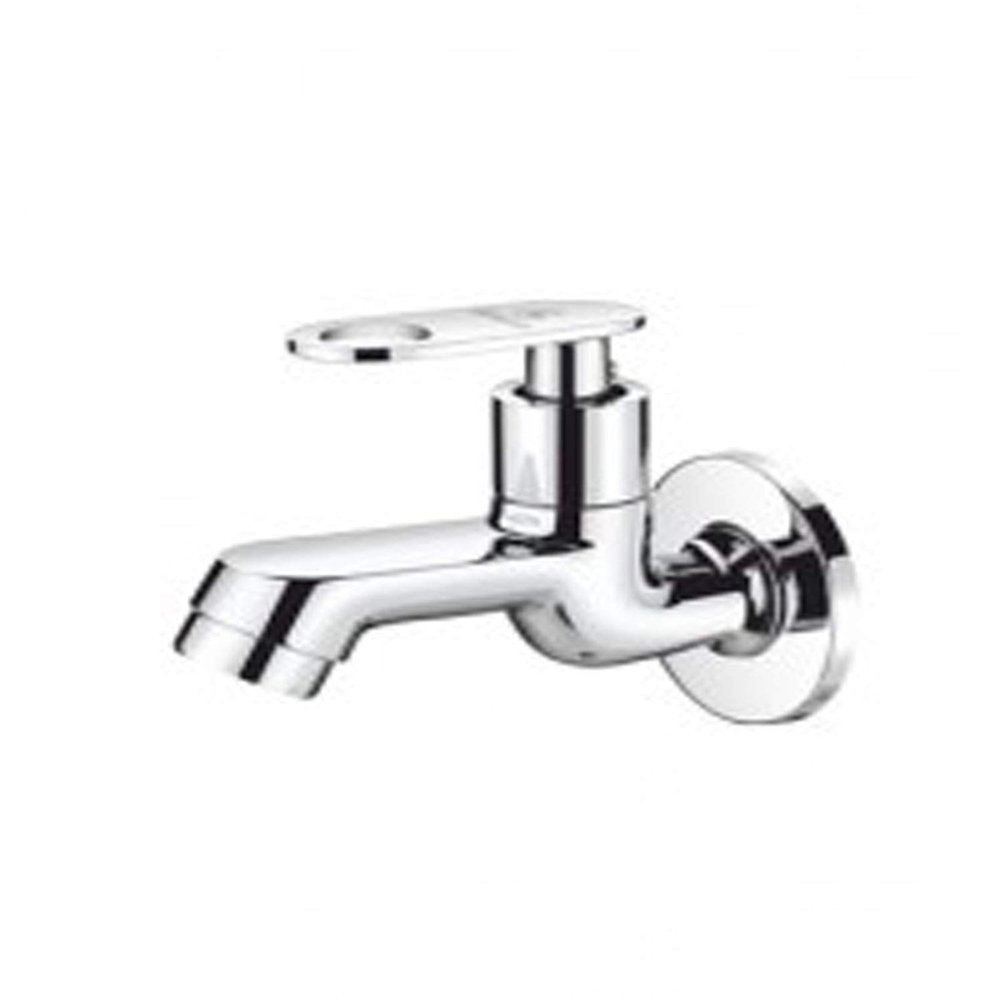 Glimpse(5201) Brass Bib Cock with Wall Flange (15Mm_Silver)