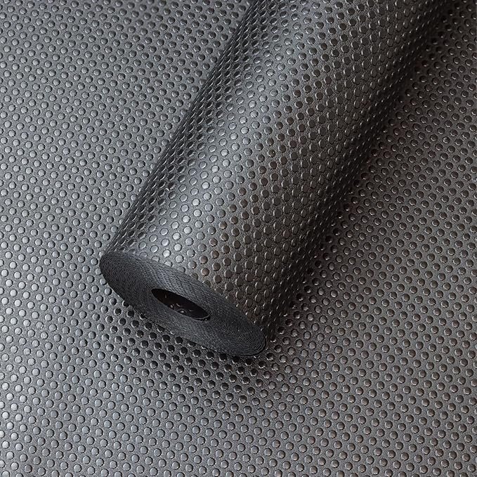 ElastPro Round Ultra Premium Range Ethylene Vinyl Acetate Round Bump Dots 1 mm Thick Anti-Slip EVA Mat (Black, 150 cm X 45 cm X 1mm, 1.5 Meter roll)
