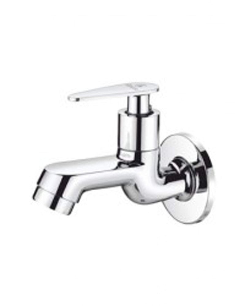 Glimpse(5101) Brass Bib Cock with Wall Flange (15Mm_Silver)