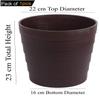 Fourwalls Plastic Container for Plants and Trees (23 cm Tall, Gray) view 2