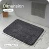 Saral Home Microfiber Rectangular Solid Anti-Skid Bath Mats | Soft & Super Absorbent Mats for Shower | Washable, Non-Slip & Quick-Drying Mats for Home/Kitchen/Office | Pack of 2 (Grey, 40x60 CM) view 2