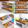 E-Retailer Waterproof PVC Wooden Design Fridge Mat/Drawer Mat Set (Size: 12X17 inch, Set Content: Set of 6) view 2