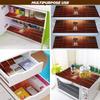 E-Retailer Waterproof PVC Wooden Design Fridge Mat/Drawer Mat Set (Size: 12X17 inch, Set Content: Set of 6) view 2