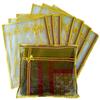 Cloudreteil Avanti Creation Transparent Golden Saree Cover with Fancy Bow Single Packing Saree Cover Lehenga Cover Saree Cover Bag Pack of (3) view 1