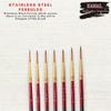 Kamal Wood Artist Quality Detail and Synthetic Script Liner Set of 7 for Artists in TAKLON, for Oil Painting, Modern Art, Nail Art, Ganapati Painting, Intricate Painting view 3