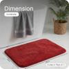 SARAL HOME EASY LIVING Saral Home Microfiber Anti-Skid Rectangular Bath Mat Pack Of 2 (Red, 40X60 Cm) view 2