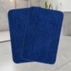 SARAL HOME EASY LIVING Saral Home Microfiber Anti-Skid Rectangular Bath Mat Pack Of 2 (Blue, 40X60 Cm) view 1