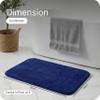 SARAL HOME EASY LIVING Saral Home Microfiber Anti-Skid Rectangular Bath Mat Pack Of 2 (Blue, 40X60 Cm) view 2