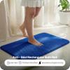 SARAL HOME EASY LIVING Saral Home Microfiber Anti-Skid Rectangular Bath Mat Pack Of 2 (Blue, 40X60 Cm) view 3