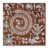 Tamatina Warli Art Canvas Painting for Home, Living Room, Bedroom, Hall | Tribal Painting for Home Decor | Size - 13 x 13 Inches/ 33 x 33 Cms view 1